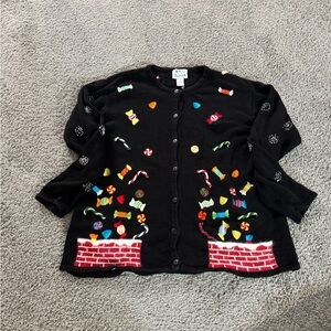 Women’s Vintage Christmas Candy Sweater XL
